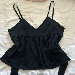 Cotton On Black Camisole Babydoll Bustier Tie Top